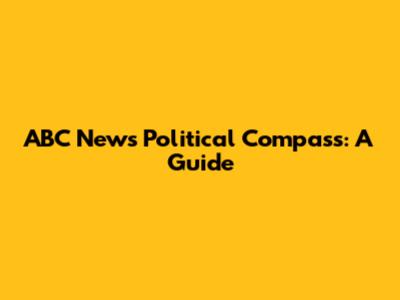 ABC News Political Compass: A Guide