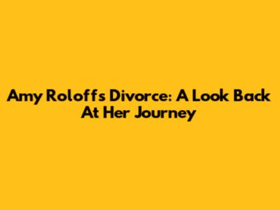 Amy Roloff's Divorce: A Look Back At Her Journey