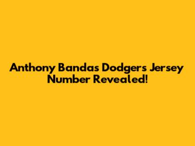 Anthony Banda's Dodgers Jersey Number Revealed!
