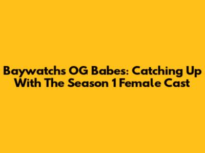 Baywatch's OG Babes: Catching Up With The Season 1 Female Cast