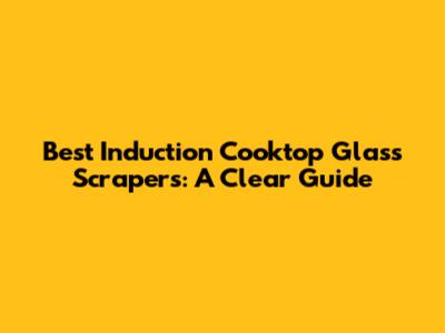 Best Induction Cooktop Glass Scrapers: A Clear Guide