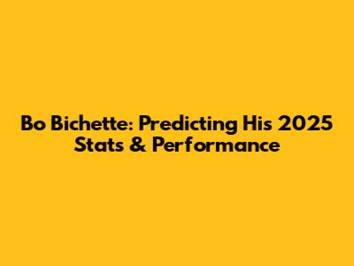 Bo Bichette: Predicting His 2025 Stats & Performance