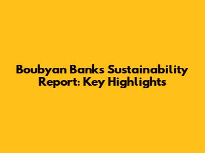 Boubyan Bank's Sustainability Report: Key Highlights