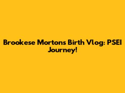 Brookese Morton's Birth Vlog: PSEI Journey!
