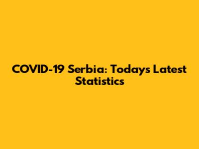COVID-19 Serbia: Today's Latest Statistics