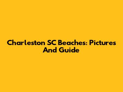 Charleston SC Beaches: Pictures And Guide