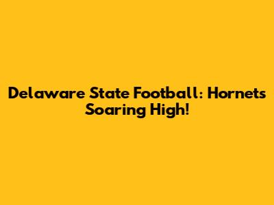 Delaware State Football: Hornets Soaring High!