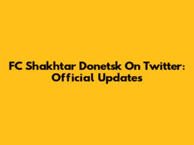 FC Shakhtar Donetsk On Twitter: Official Updates