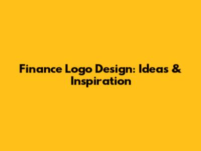 Finance Logo Design: Ideas & Inspiration