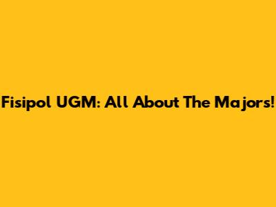 Fisipol UGM: All About The Majors!