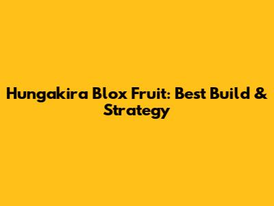 Hungakira Blox Fruit: Best Build & Strategy