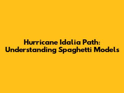 Hurricane Idalia Path: Understanding Spaghetti Models