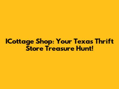 ICottage Shop: Your Texas Thrift Store Treasure Hunt!