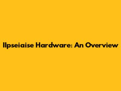 IIpseiaise Hardware: An Overview