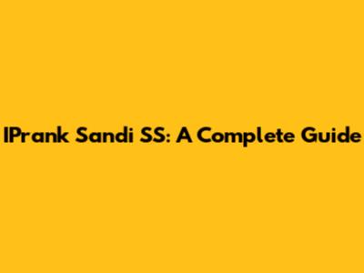 IPrank Sandi SS: A Complete Guide