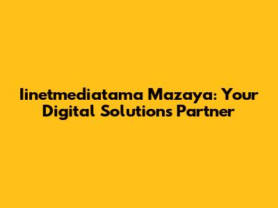 Iinetmediatama Mazaya: Your Digital Solutions Partner