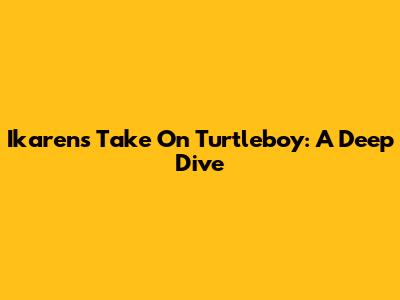 Ikaren's Take On Turtleboy: A Deep Dive