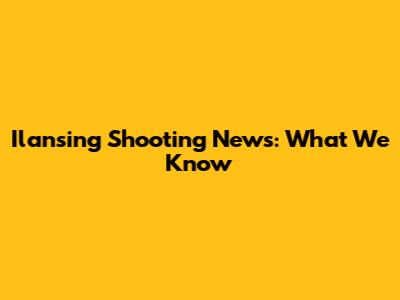 Ilansing Shooting News: What We Know