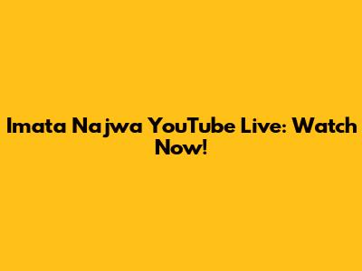 Imata Najwa YouTube Live: Watch Now!