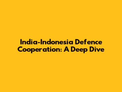 India-Indonesia Defence Cooperation: A Deep Dive