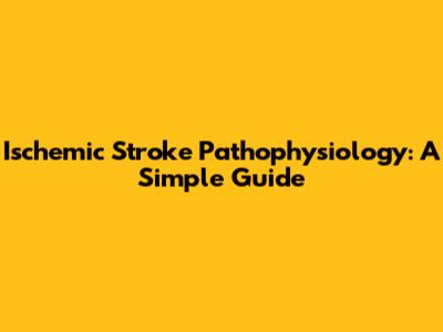 Ischemic Stroke Pathophysiology: A Simple Guide