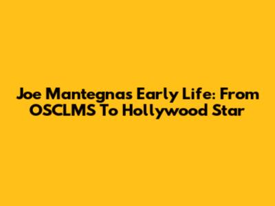 Joe Mantegna's Early Life: From OSCLMS To Hollywood Star