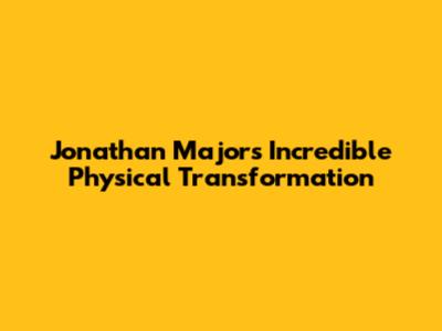 Jonathan Majors' Incredible Physical Transformation