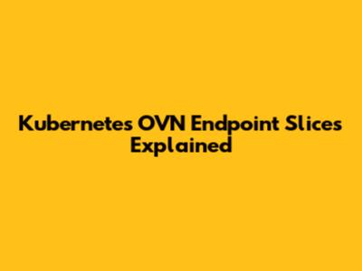 Kubernetes OVN Endpoint Slices Explained