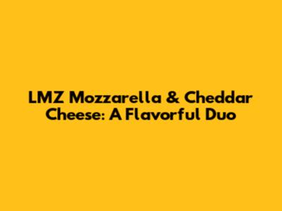 LMZ Mozzarella & Cheddar Cheese: A Flavorful Duo