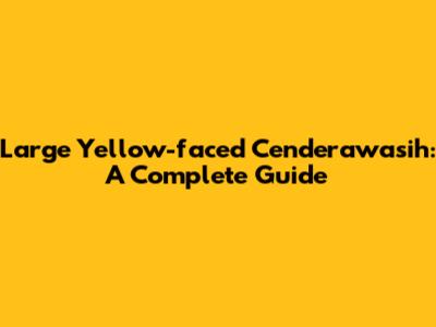 Large Yellow-faced Cenderawasih: A Complete Guide
