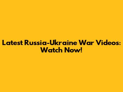 Latest Russia-Ukraine War Videos: Watch Now!