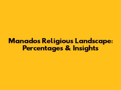 Manado's Religious Landscape: Percentages & Insights