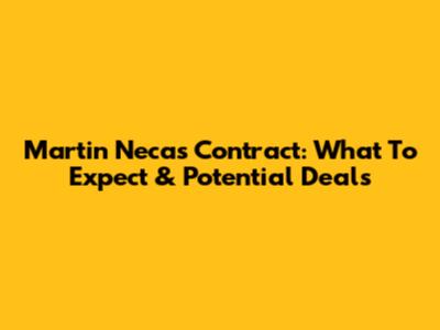 Martin Necas Contract: What To Expect & Potential Deals