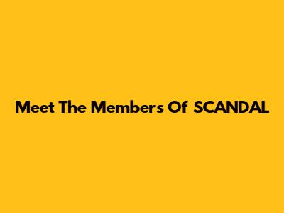 Meet The Members Of SCANDAL