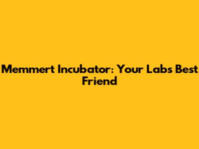 Memmert Incubator: Your Lab's Best Friend