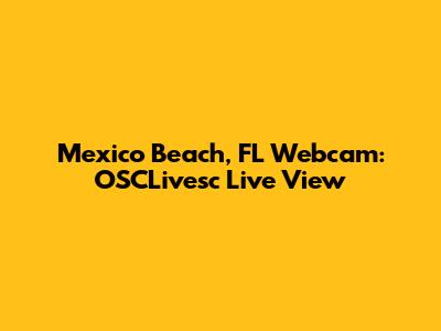 Mexico Beach, FL Webcam: OSCLivesc Live View