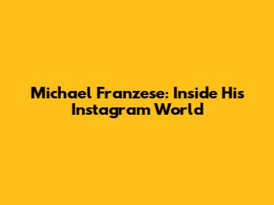 Michael Franzese: Inside His Instagram World
