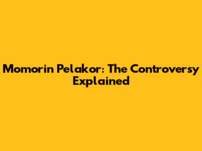 Momorin Pelakor: The Controversy Explained
