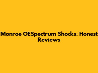 Monroe OESpectrum Shocks: Honest Reviews