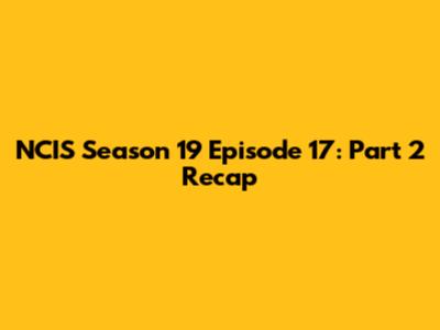 NCIS Season 19 Episode 17: Part 2 Recap