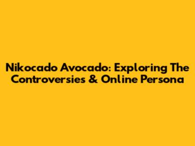 Nikocado Avocado: Exploring The Controversies & Online Persona