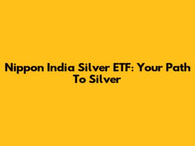 Nippon India Silver ETF: Your Path To Silver