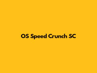 OS Speed Crunch SC