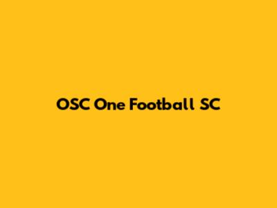 OSC One Football SC