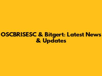 OSCBRISESC & Bitgert: Latest News & Updates