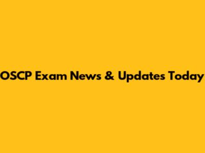 OSCP Exam News & Updates Today