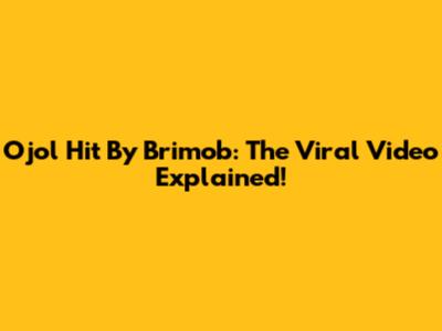 Ojol Hit By Brimob: The Viral Video Explained!