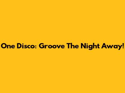 One Disco: Groove The Night Away!