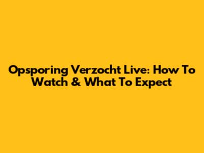 Opsporing Verzocht Live: How To Watch & What To Expect