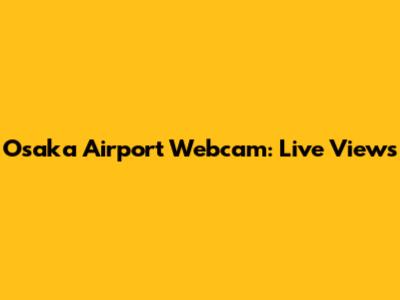 Osaka Airport Webcam: Live Views